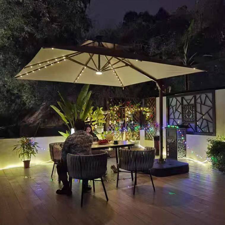 厂家直销新款家用别墅花园庭院户外伞民宿防晒休闲太阳能灯珠伞,电子元器件市场,电线扎带/束线带,淘宝优惠券,粉丝福利购,淘宝优惠卷