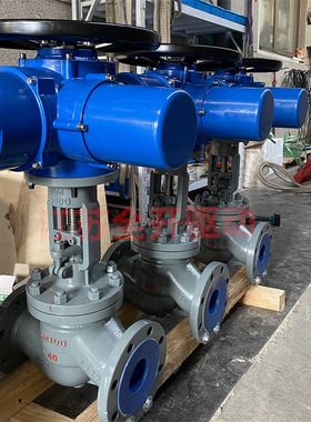 AC380V电动法兰截止阀 高温高压蒸汽水流截止阀 J941H-25C DN200