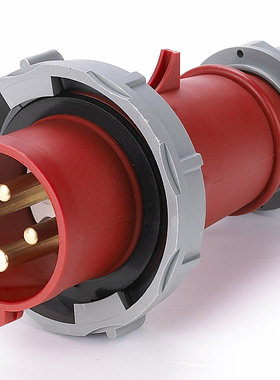 工业插头3402  4P32A 防水防尘防雨明装插头IP67快速插头380V