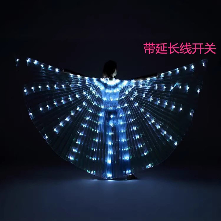 LED发光翅膀舞翅肚皮舞360度翅膀肚皮舞LED发光舞蹈披风