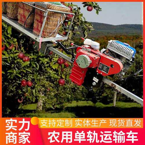 供应运输机山地果园单轨运输机自走式汽油动力轨道运输搬运车