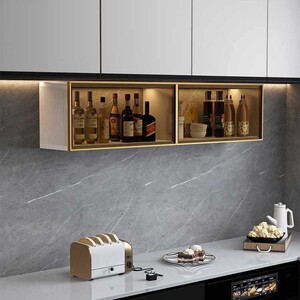 森久川吊柜墙壁柜厨房吊柜铝合金厨房置架铝合金厨房调料收纳吊柜