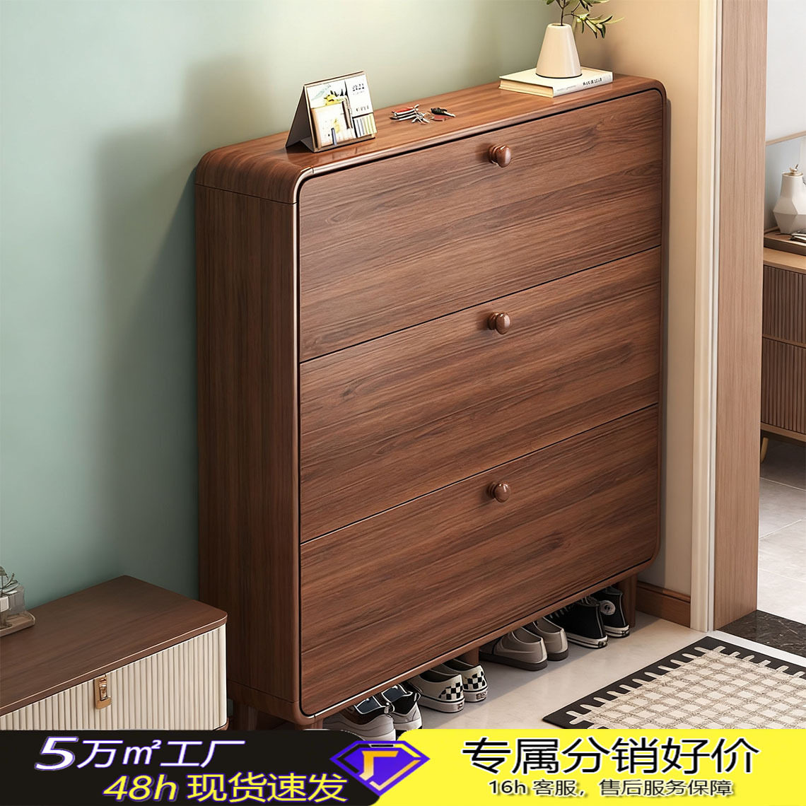 翻斗鞋柜家用隔断柜门口玄关柜走廊收纳置物柜楼道一体柜入户鞋架