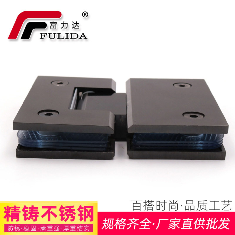 不锈钢浴室玻璃合页180度厚件
