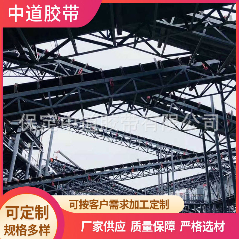 尼龙橡胶固定式输送机 装卸车抗高温橡胶输送带架托辊