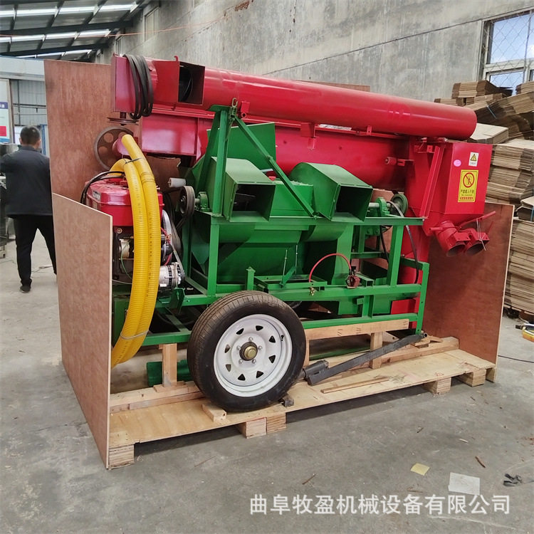 大型农用玉米脱粒机 移动式铲车上料打玉米机 干湿两用苞谷脱粒机