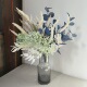 蓝白冷色系花束仿真花休息室餐桌台商务摆件售楼处样板间摆拍M270