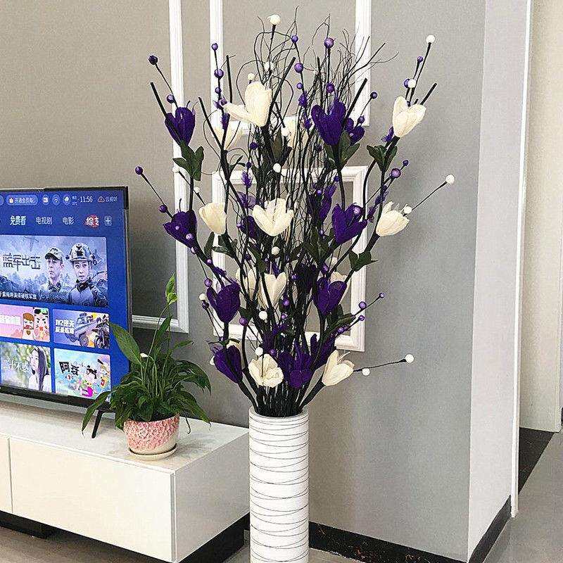 客厅包邮插花装饰花干枝仿真叶脉干花居家假花玫瑰花新房落地干花