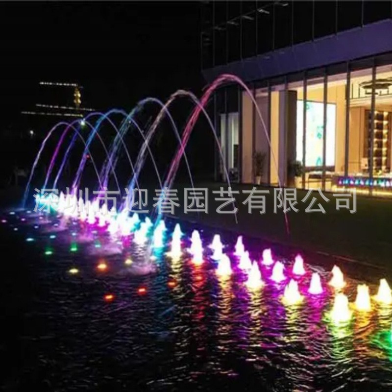 网红景区互动不锈钢波光跳泉