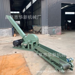 传送带进料木材削片机 盘式树枝削片机 直接装车高喷出料削片机
