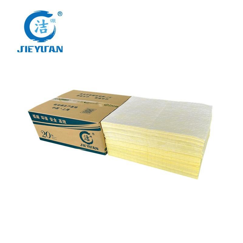 洁源CH25040XB黄色化学品2MM厚吸附片多用途100片/箱吸附棉片