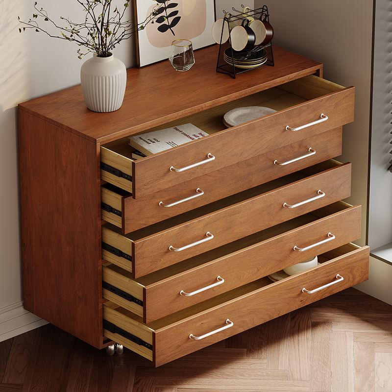 ?穆瑞家具中古五斗柜家用餐边柜沙发边柜实木抽屉储物柜卧室收