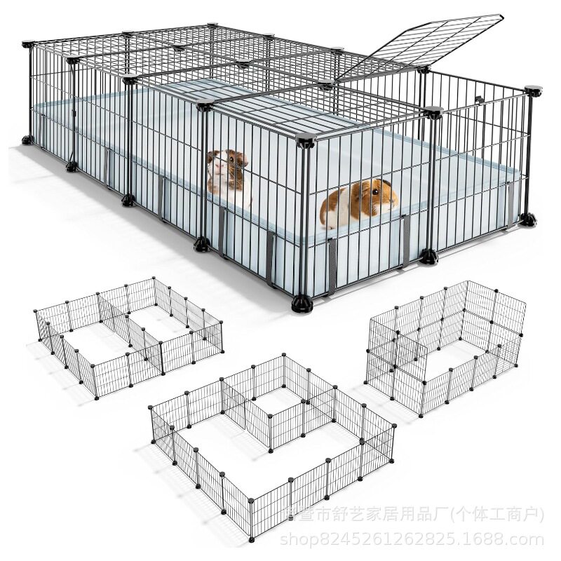 仓鼠专用笼子DIY豚鼠笼加密铁网龙猫笼子自由组装猫舍猫笼子跨境