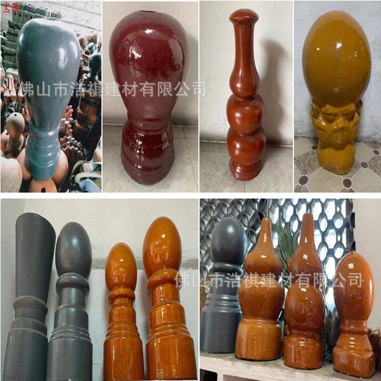 现货凉亭仿古青瓦宝顶 古建琉璃瓦葫芦圆珠宝顶 仿古宝鼎宝顶门灯