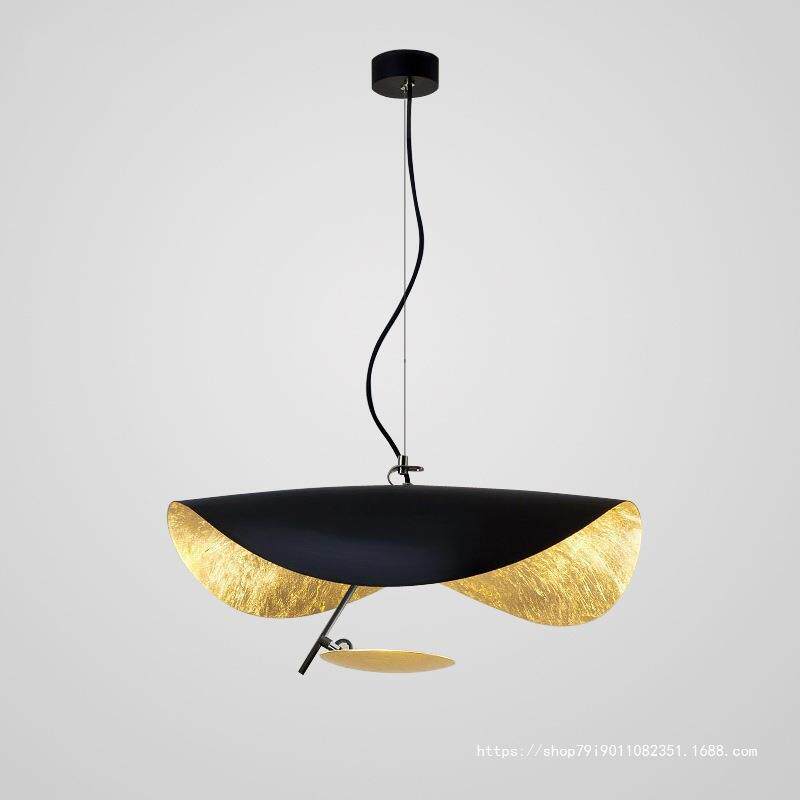 意大利轻奢创意飞碟个性荷叶艺术灯服装店餐饮店客厅餐厅小吊灯