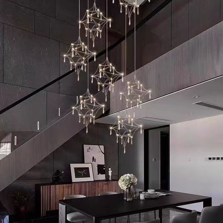 楼梯水晶吊灯后现代设计师款