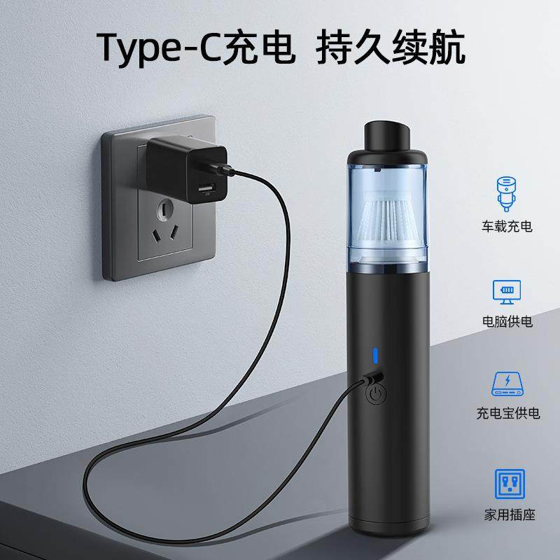家用便携式无线车载吸尘机大功率手持大吸力车载吸尘器吹吸两用