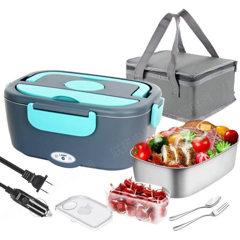 爆款不锈钢电热饭盒便携实用环保加热饭盒可插电热饭盒