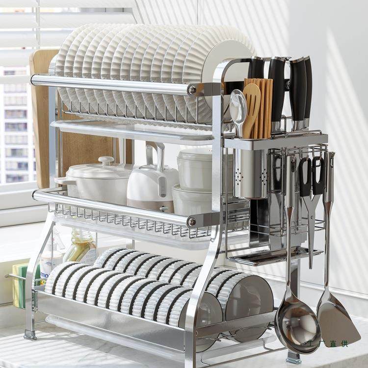 宝爵厨房台面碗碟盘不锈钢沥水收纳架家用水槽多层碗筷勺子置物架,畜牧/养殖物资,畜牧/养殖器械,淘宝优惠券,粉丝福利购,淘宝优惠卷