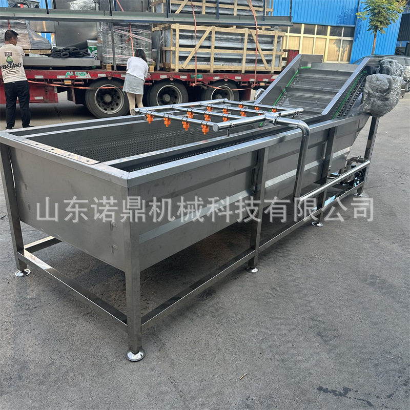 菌类清洗机蘑菇清洗漂烫机器厂家高压喷淋清洗设备多少钱诺鼎