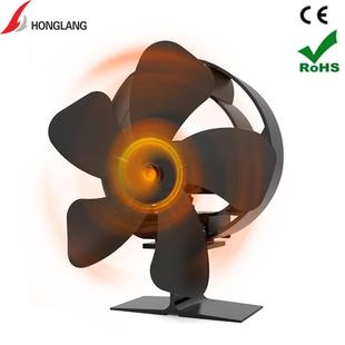 热销款欧美家用壁炉风扇摇头免插电热动力风扇