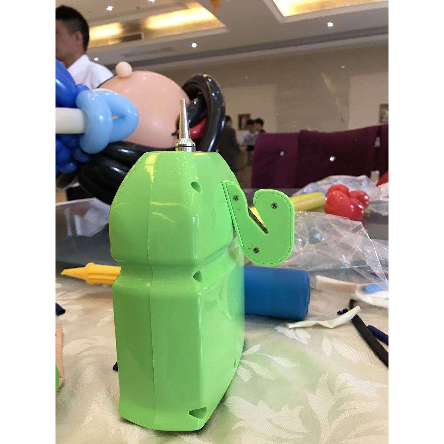 呆呆新款浅绿色宝宝周岁布置便捷式迷你气球机魔术长条充气泵