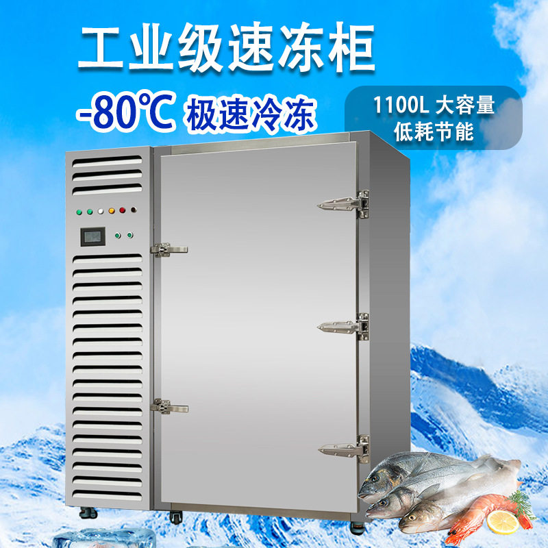 r-80度雪花鸡柳速冻机 推车式薯条500公斤急速冷冻柜面屯冷冻箱