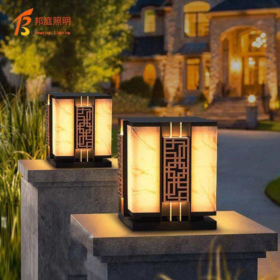 太阳能柱头灯别墅庭院灯户外防水柱子围墙灯花园大门景观灯