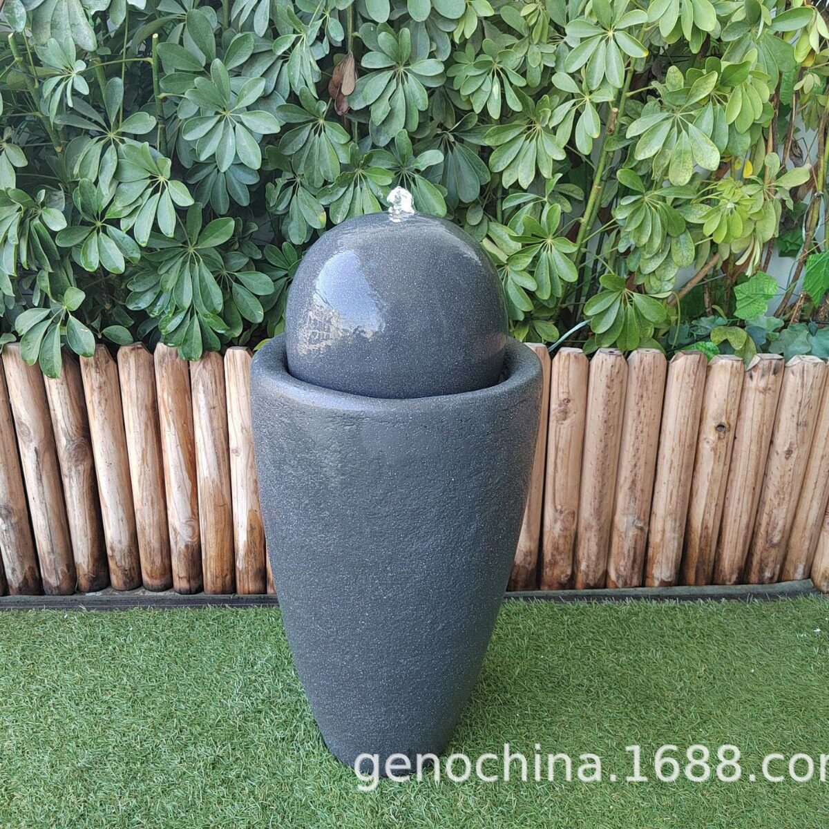 现代简约太阳能流水喷泉摆件
