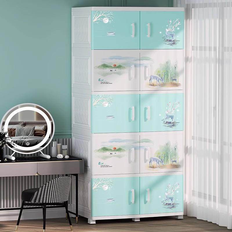 75cm面款多层双开门储物收纳柜儿童衣柜带轮3/4/5/5层国风花卉鹿,畜牧/养殖物资,畜牧/养殖器械,淘宝优惠券,粉丝福利购,淘宝优惠卷