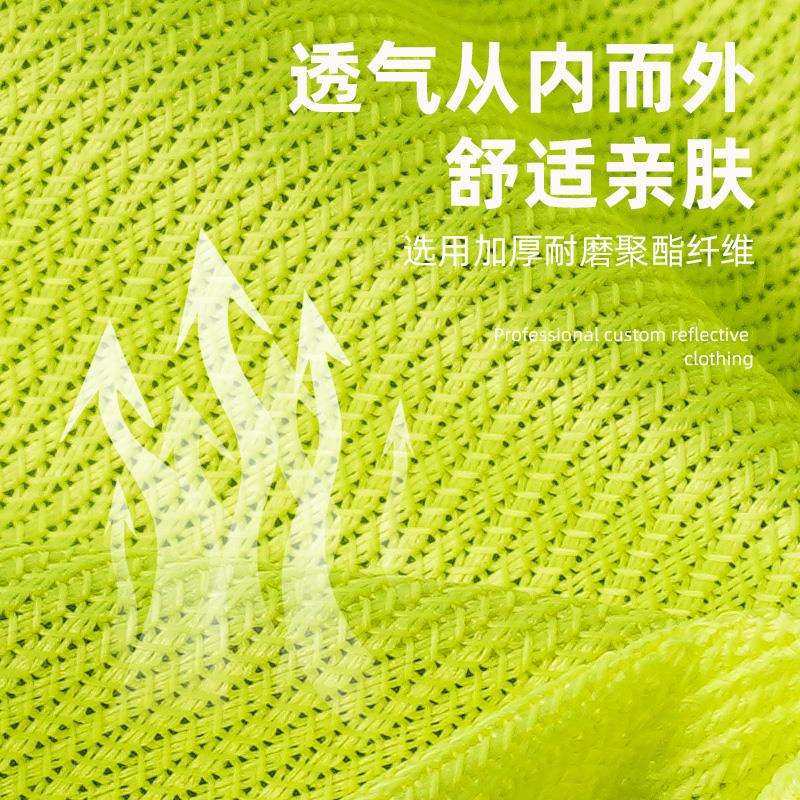 反光衣背心服骑行工地施工交通网眼工作服荧光黄马甲印字定制