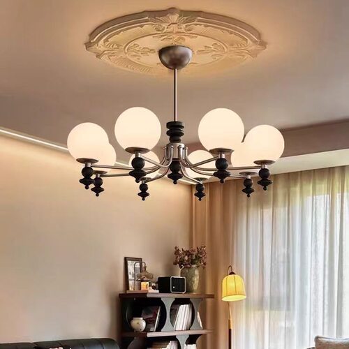 法式复古客厅吊灯具高级感魔