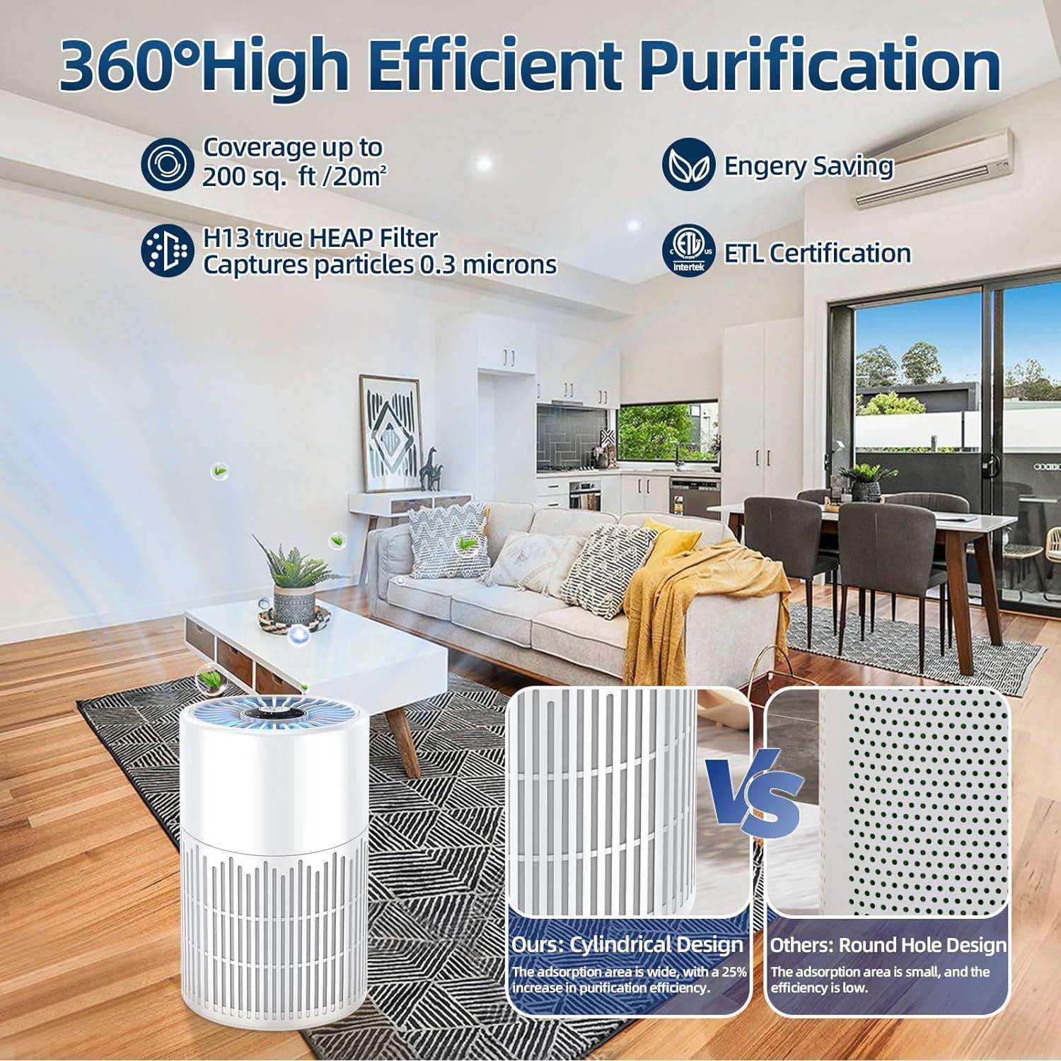 家用空气净化器除甲醛室内桌面小型睡眠定时空气净化器过滤器净化