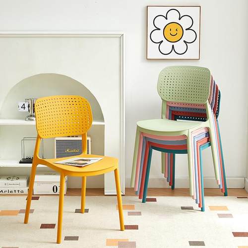 北欧餐椅家用塑料椅子现代简约成人洽谈书桌椅凳子靠背网红化妆椅