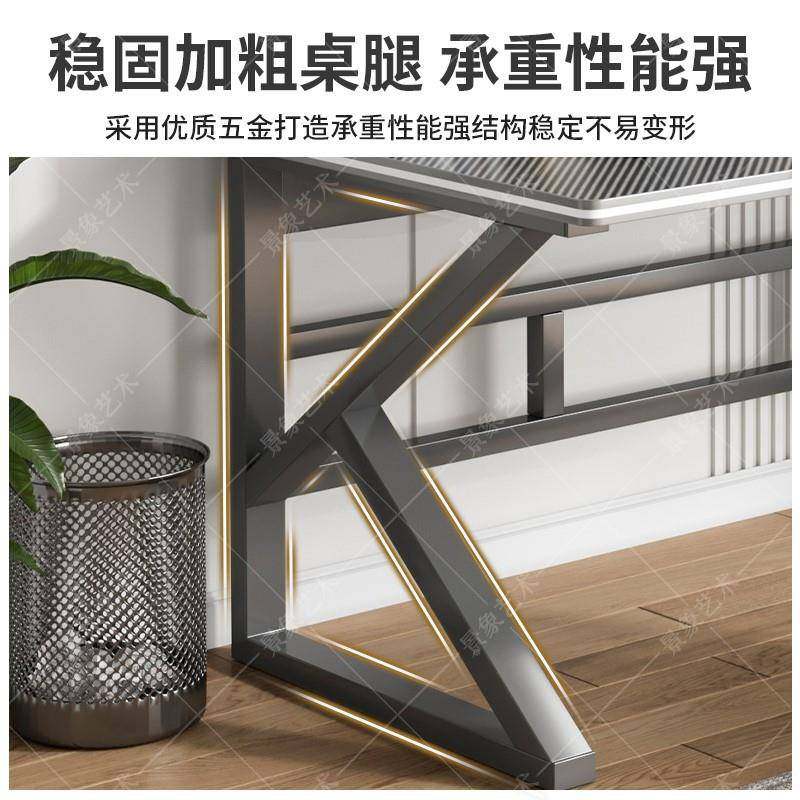 电脑桌式家用现代简约无品牌/电室书桌书架一体竞桌椅组台合装办