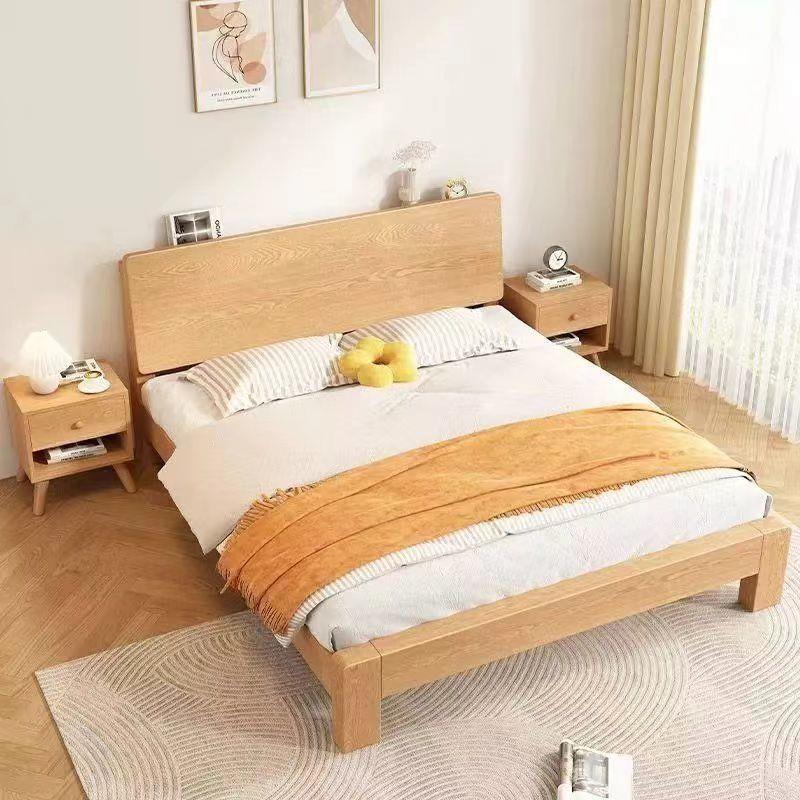 原风实木木家床用现代简约主卧双人小户型出租房简易单人床双NIH