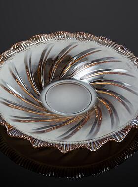 手工制作脚旋几纹波浪大果自助餐厅刺身盘盘家用茶装饰带3805HP3