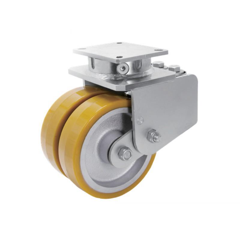 超重型芯PU减震寸双轮工业级推铁车脚轮货架脚轮8/1012/脚轮DNP配