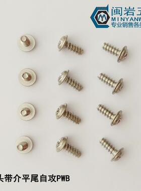圆头带介自攻PWB2.34盘-14962mm*3054不锈钢头十字带介螺丝介子/6