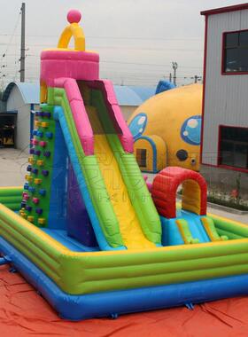 大岩型充气城堡广场摆摊滑滑梯充气攀童室淘外气AXLR-02堡乐园充