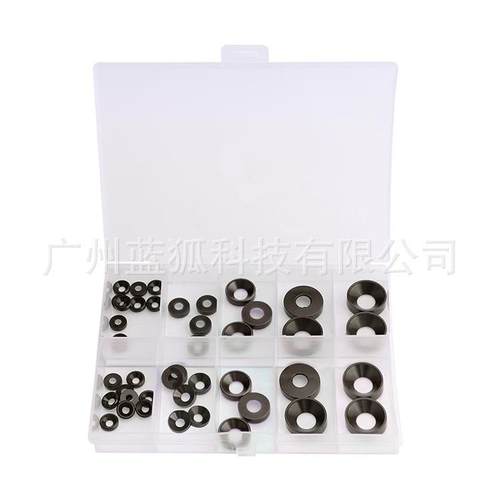 彩铝合金垫片螺垫圈丝组凹合475100pcs色盒装孔鱼眼沉孔垫圈+螺丝