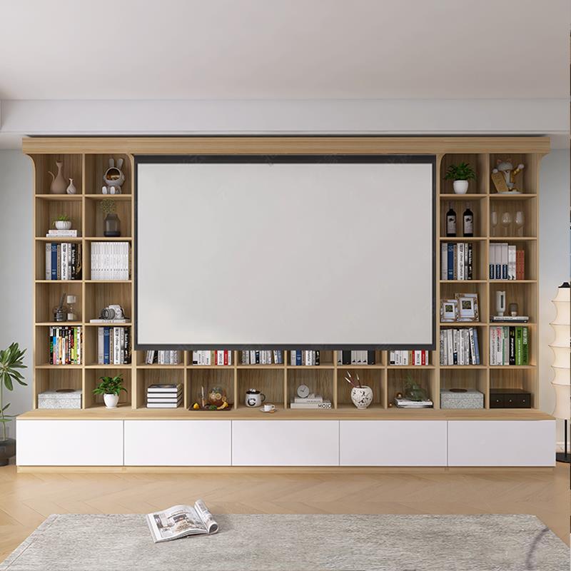 F77S7798IL满墙书柜带卡一座置物展示柜落地书橱书架去厅化书客柜