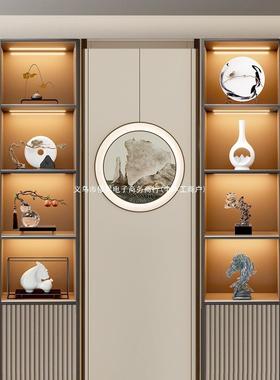 饰新中式fjty5469玄家居摆设样板房间软装茶室客厅品酒柜关博古架