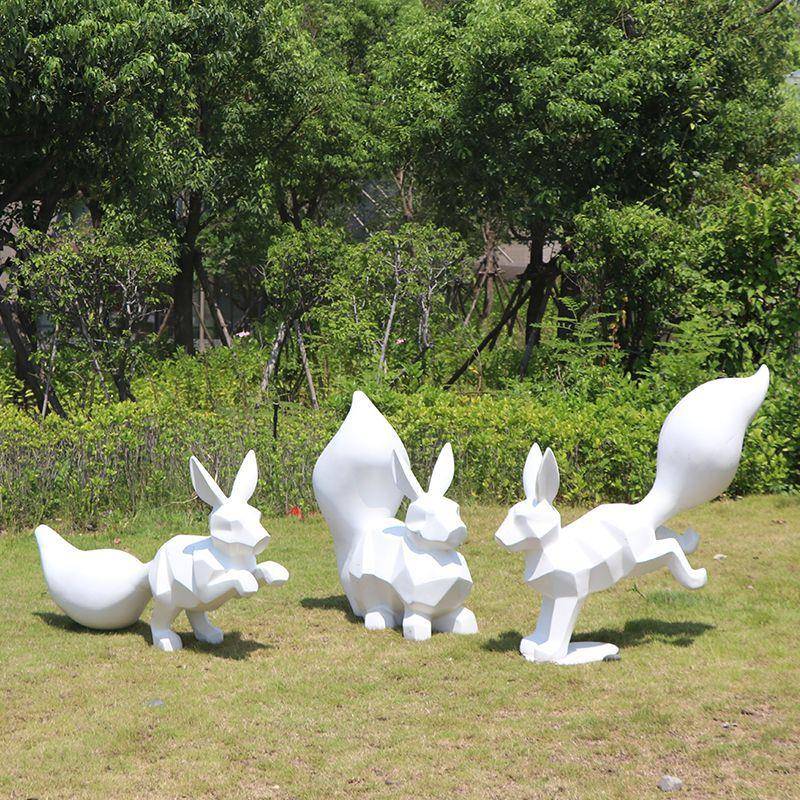 抽象松鼠玻璃钢何摆雕塑户陈外公园商业街几切无品牌/面动物模型