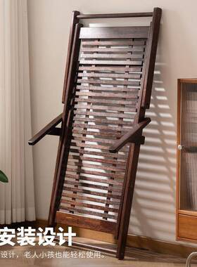 安装躺椅午折叠休可耐坐可躺靠竹免睡椅子结实用老人专HVZ用懒人