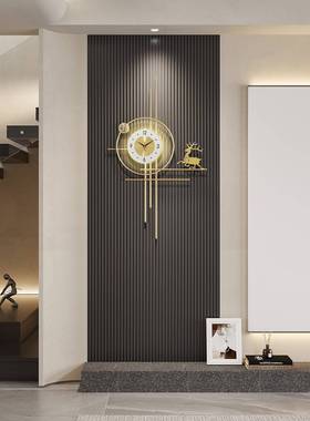 钟表挂钟客厅2025新款轻创奢网红意约现psk89464代大气家装用饰简