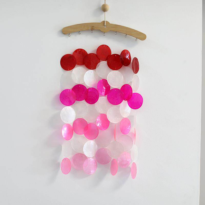 高品质彩色饰贝壳片风挂门饰铃门上铺装饰挂件墙t56806面阳台店装