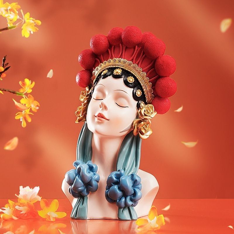 京剧花旦石膏娃娃白胚涂色DIY