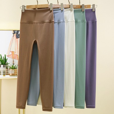 新款薄款裸感高腰提臀瑜伽裤