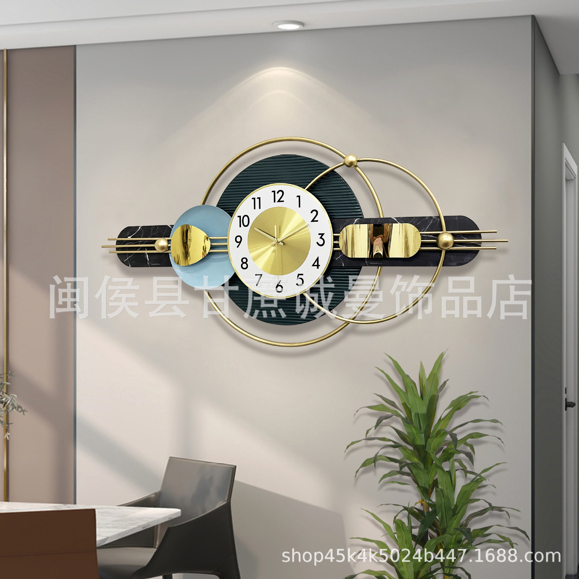 钟表铁艺立体创意客厅时尚简约现代静音时钟